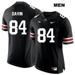 Men's NCAA Ohio State Buckeyes Brock Davin #84 College Stitched Authentic Nike White Number Black Football Jersey NT20X34ST